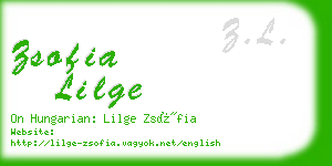 zsofia lilge business card